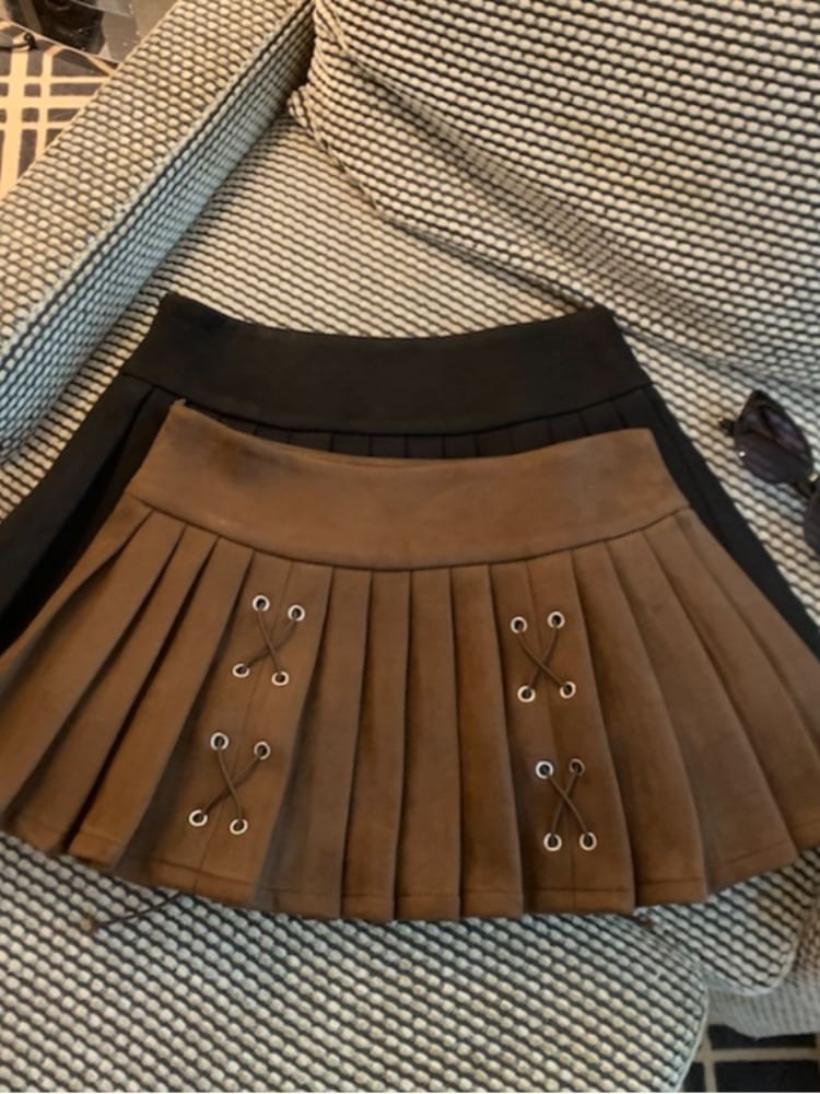 High Rise Mini Pleated Skirt