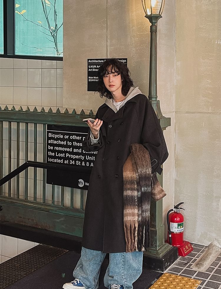 Double-Breasted Wool Coat