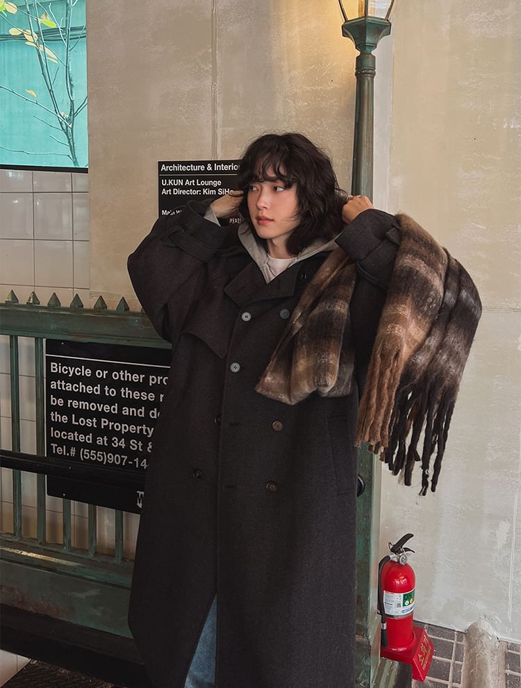 Double-Breasted Wool Coat