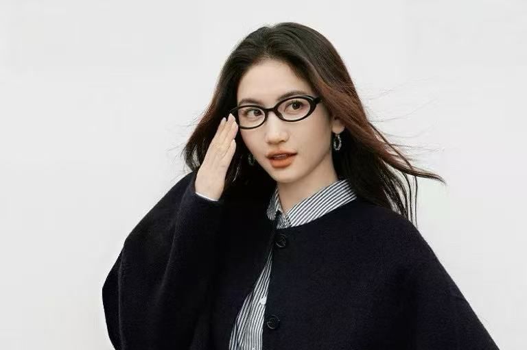 Round Neck Plain Button Up Wool Jacket