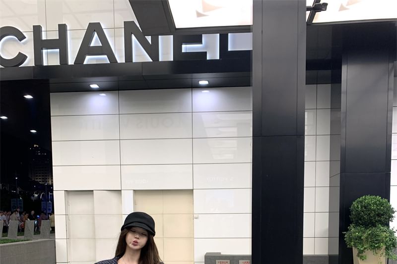 Hooded Tweed Zip Jacket