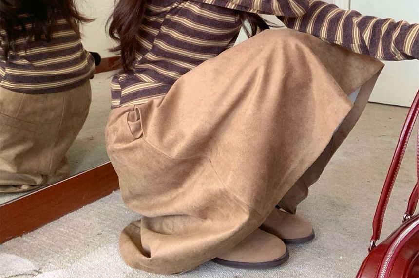 Striped Scoop Neck Fitted Long-Sleeve Tee