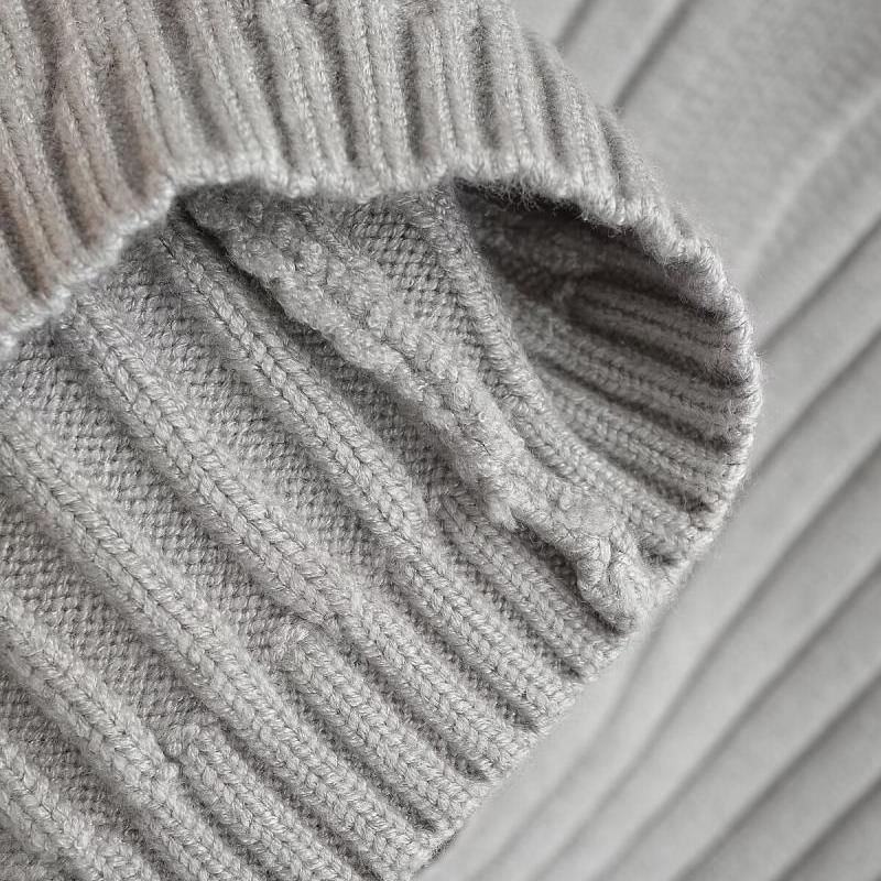 Collared Knit Top with Button Closure and Long Sleeves