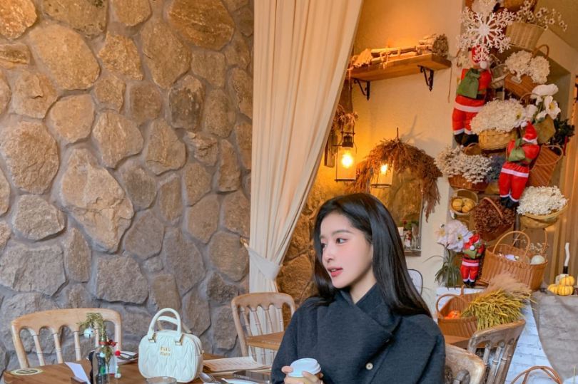 Plain Button Up Wool Jacket / High Waist Plain Mini A-Line Skirt