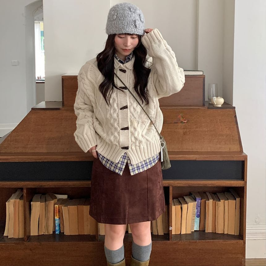 High-Rise Mini A-Line Skirt