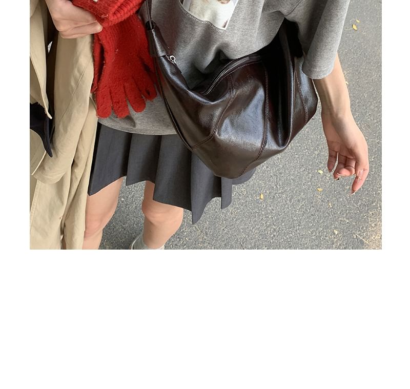Hobo Faux Leather Shoulder Bag