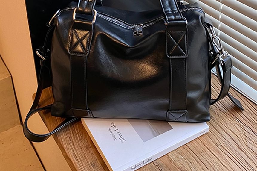 Faux Leather Crossbody Shoulder Bag