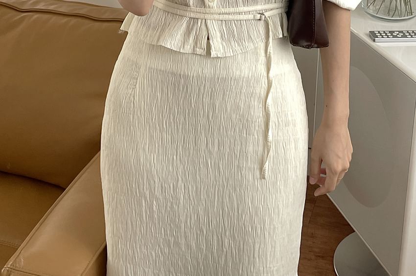 Crop Top & High-Waist Maxi Skirt Set