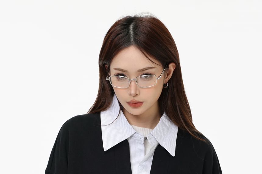 Unisex Oversized Mock Two-Piece Pullover