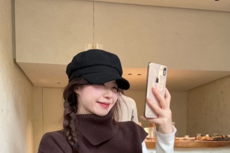 Turtleneck Cap-Sleeve Knit Top or Long-Sleeve Tee