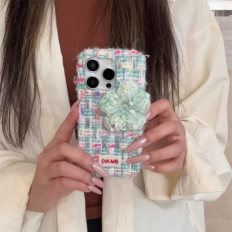 Flower Melange Fabric Phone Case
