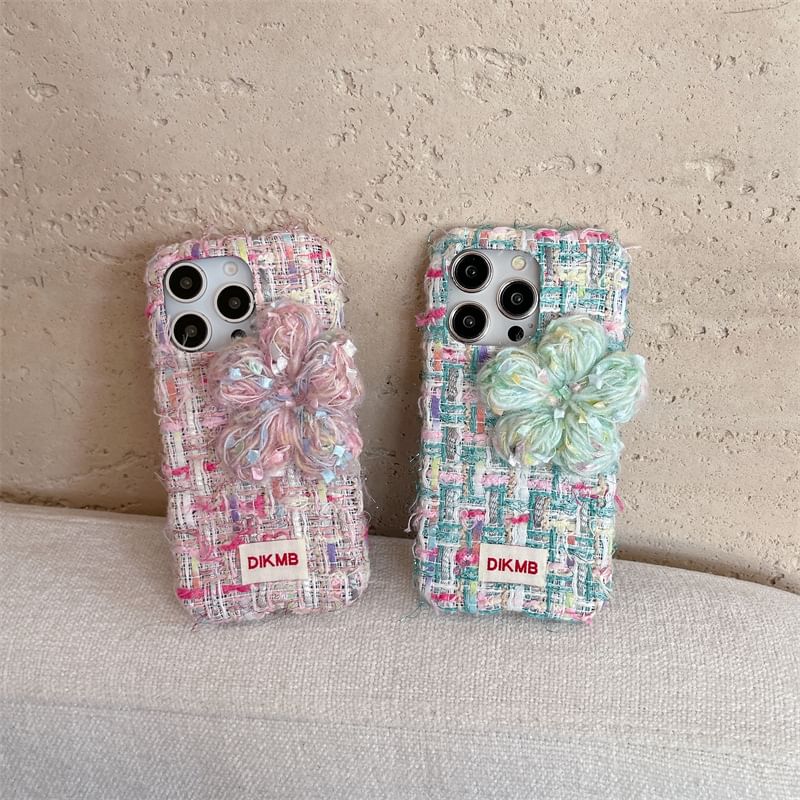Flower Melange Fabric Phone Case