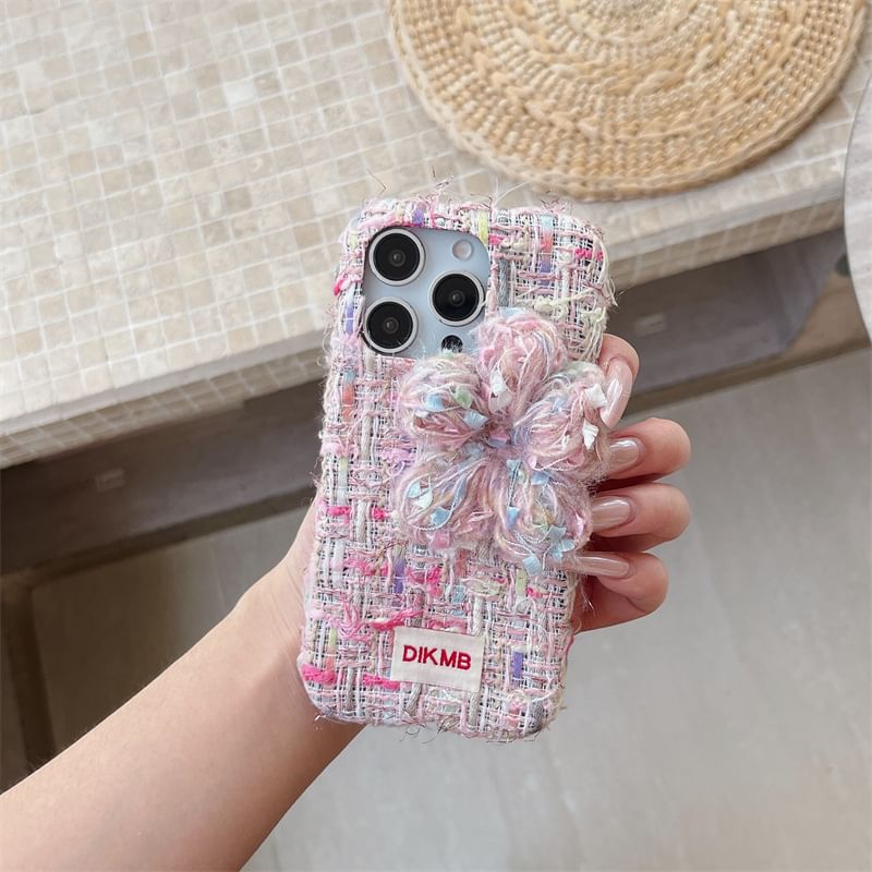 Flower Melange Fabric Phone Case