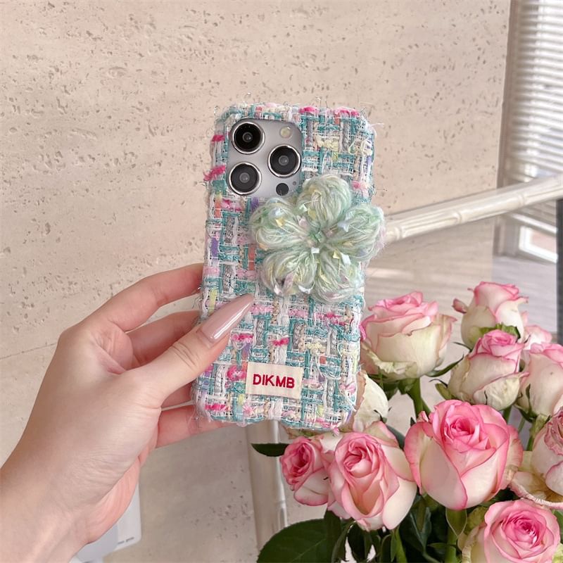 Flower Melange Fabric Phone Case