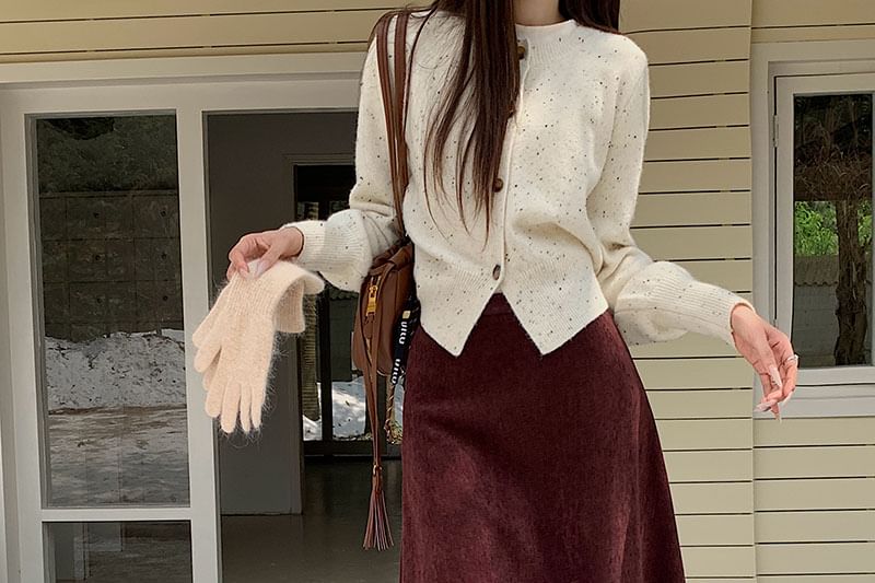 High-Rise Maxi A-Line Skirt