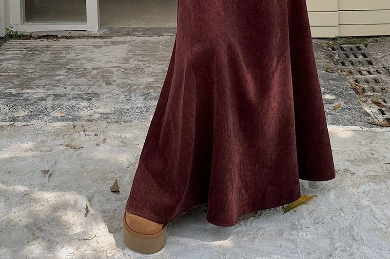 High-Rise Maxi A-Line Skirt