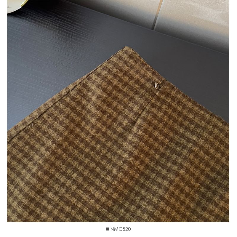 Gingham Mini A-Line Skirt