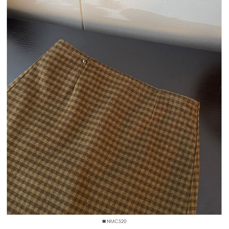 Gingham Mini A-Line Skirt