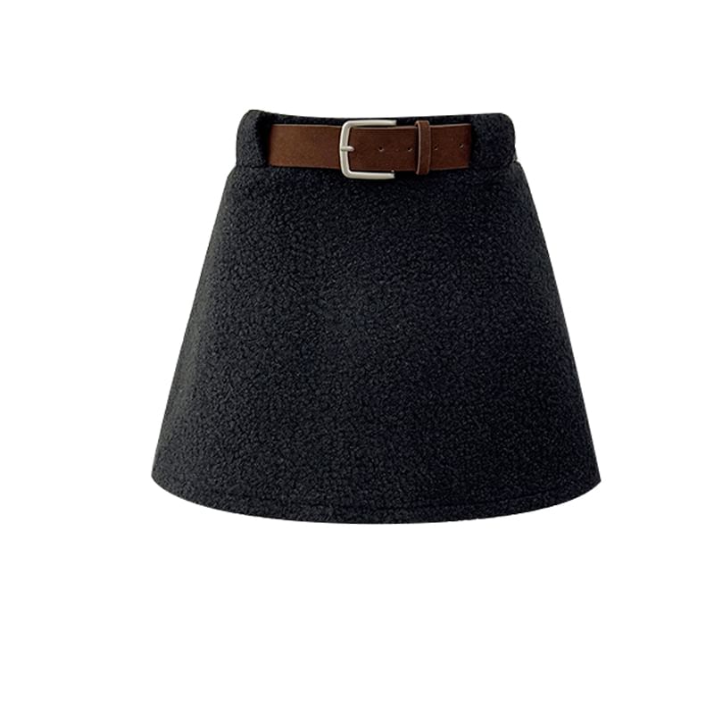 Fleece Mini A-Line Skirt