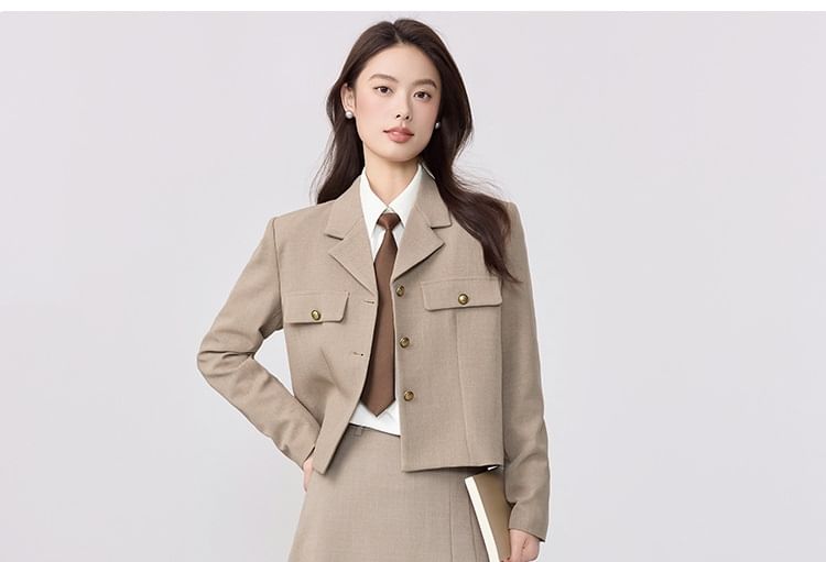 Blazer, Maxi Skirt, Long Sleeve Shirt Set