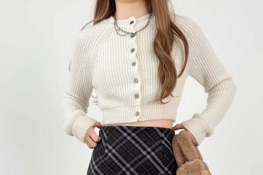 Plaid Mini Pencil Skirt