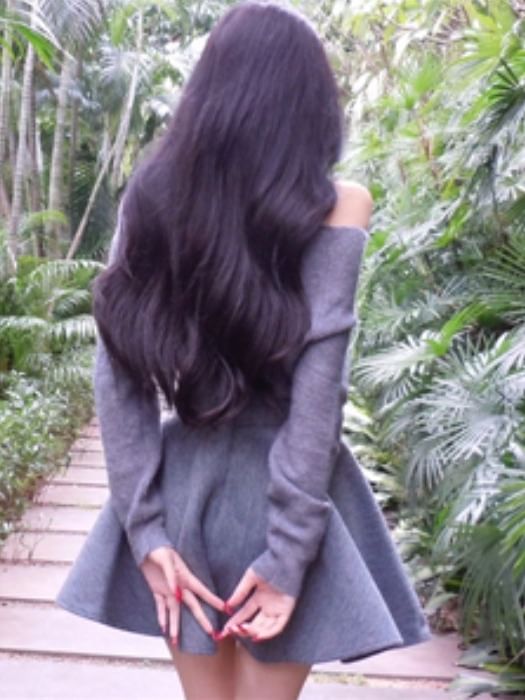 Plain Knit Long Sleeve Top and High Rise A-Line Mini Skirt