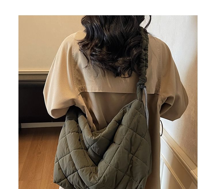 Quilted Plain Shoulder Bag