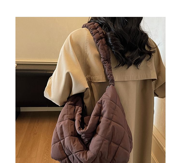 Quilted Plain Shoulder Bag