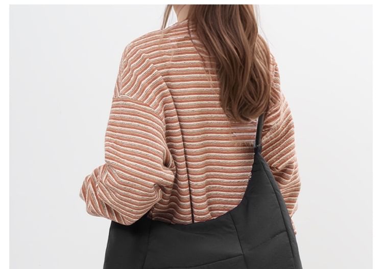 Nylon Plain Shoulder Bag