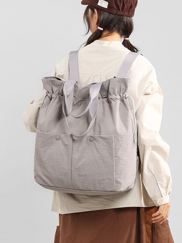 Plain Drawstring Backpack