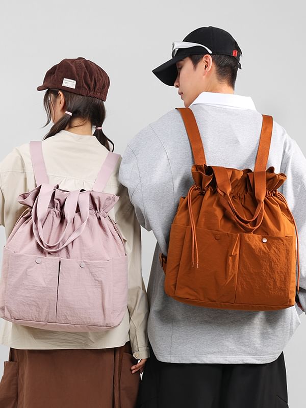 Plain Drawstring Backpack