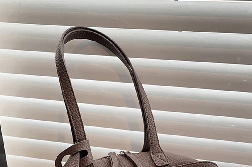 Plain Faux Leather Tote Bag