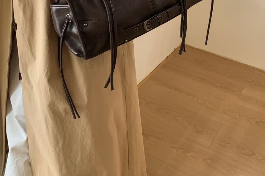 Buckled Lace Up Crossbody Shoulder Bag