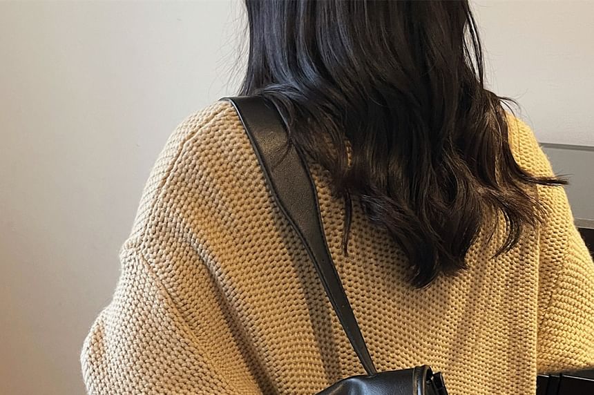 Flap Faux Leather Shoulder Bag