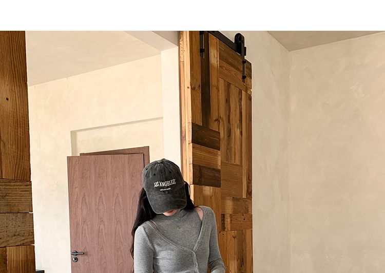 Mock Neck Sleeveless Top and V-Neck Cardigan Set