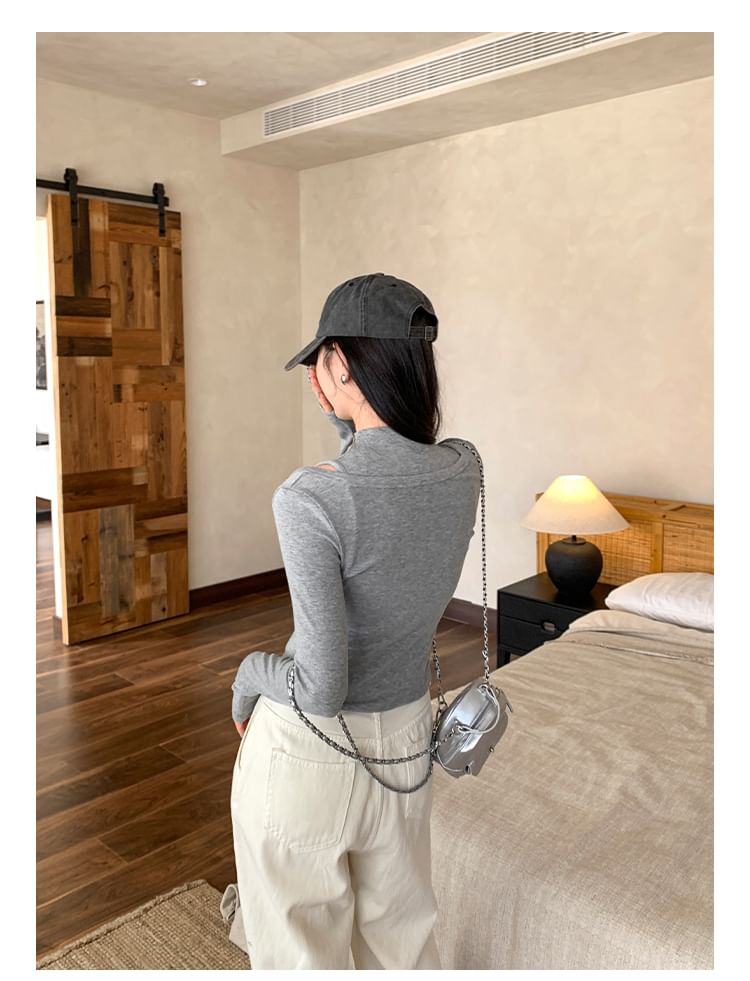 Mock Neck Sleeveless Top and V-Neck Cardigan Set