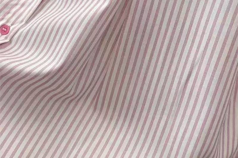 Striped Collared Long Sleeve Button-Up Shirt