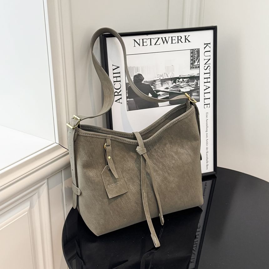 Faux Suede Shoulder Bag