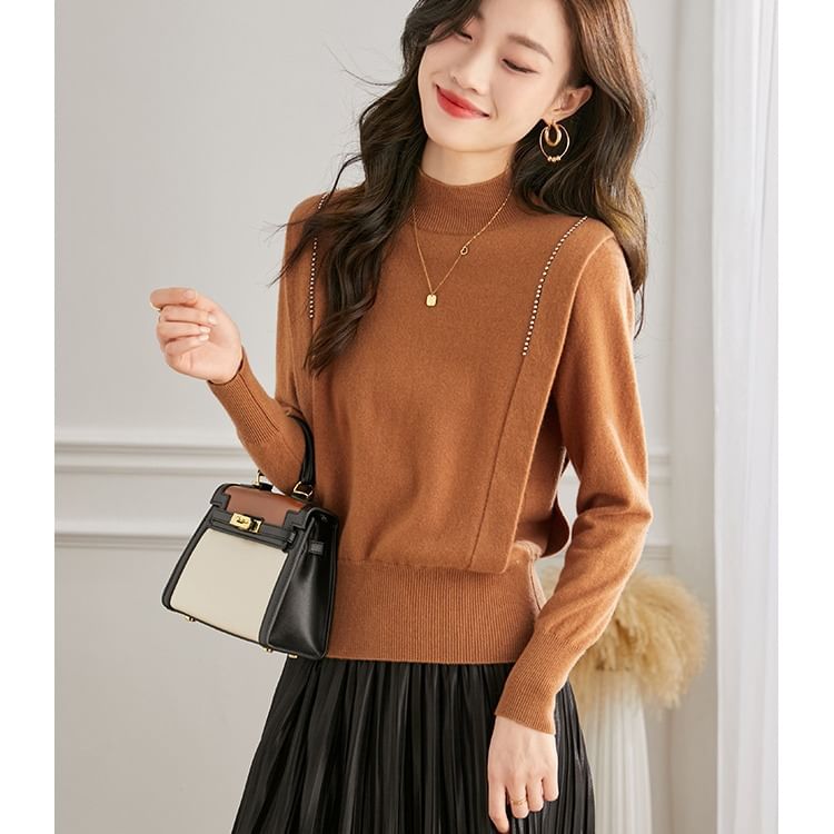 Mock Neck Knit Sweater