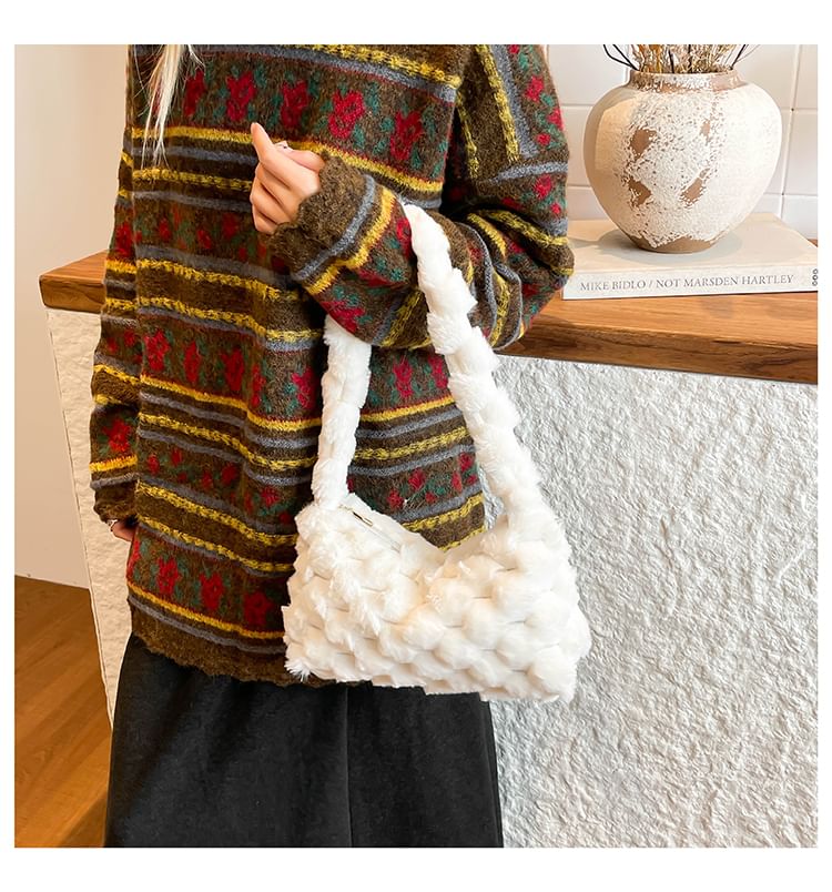 Fluffy Plain Shoulder Bag