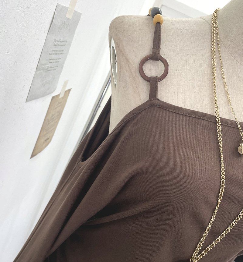 Asymmetric Cold-Shoulder Long-Sleeve Top