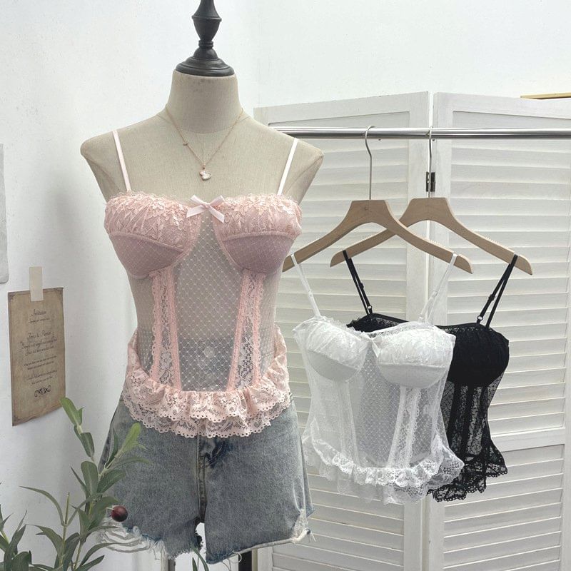 Sheer Spaghetti Strap Camisole