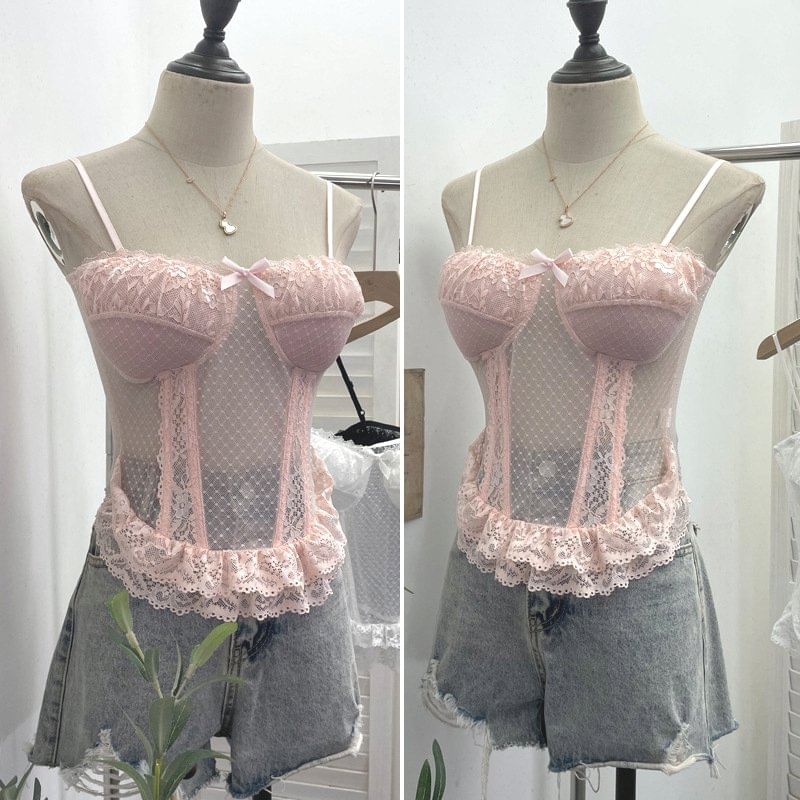 Sheer Spaghetti Strap Camisole