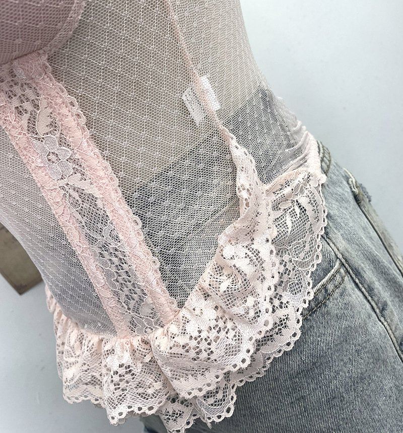 Sheer Spaghetti Strap Camisole