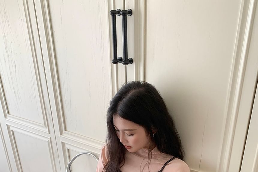 Set: Long-Sleeve Tee & Scoop Neck Camisole