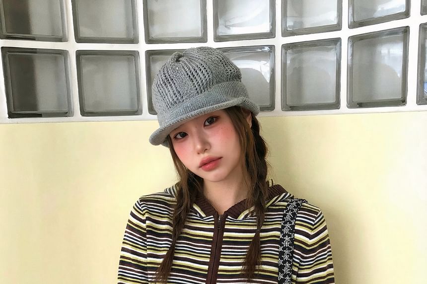 Striped Zip Cardigan
