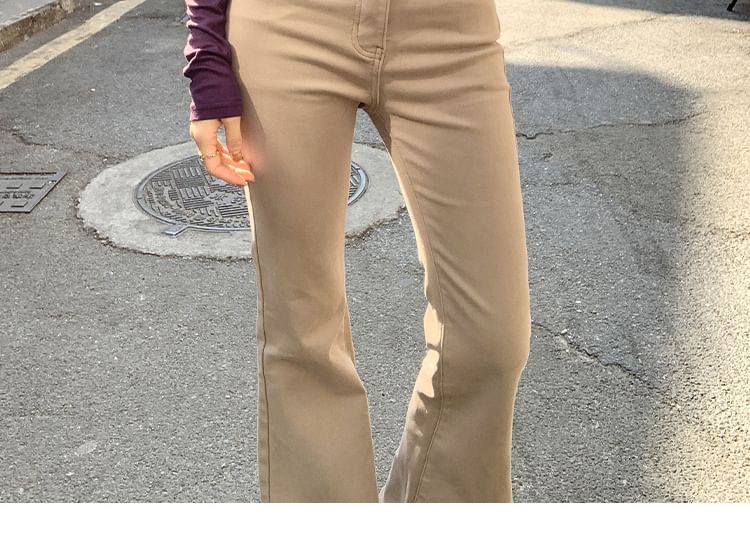 Ruched V-Neck Slim-Fit Long-Sleeve Tee