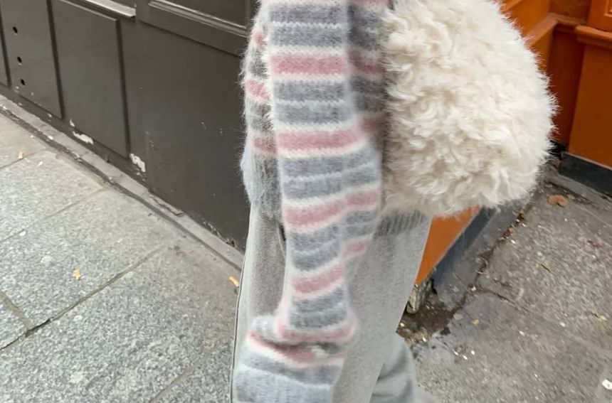 V-Neck Striped Cardigan