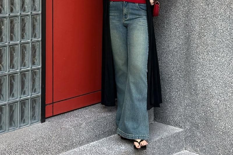 V-Neck Button-Up Plain Long Cardigan