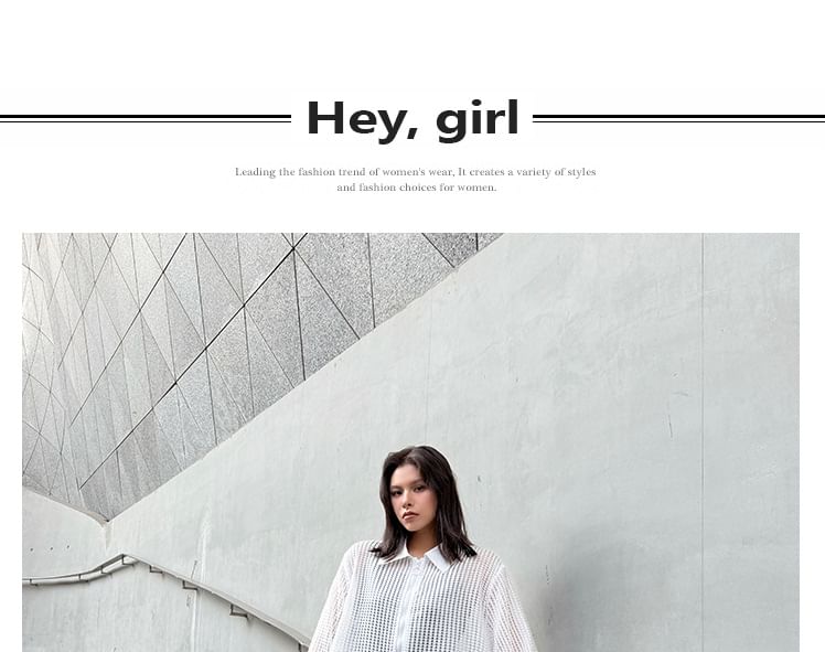 Waffle Knit Zip-Up Collared Shirt with Long Sleeves